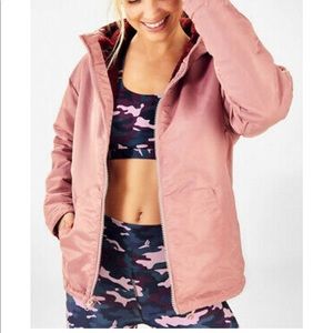 Fabletics reversible Sherpa rain jacket